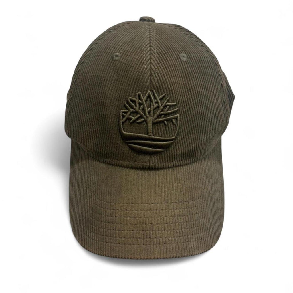 Timberland Olive Green Corduroy Baseball Cap - Image 1