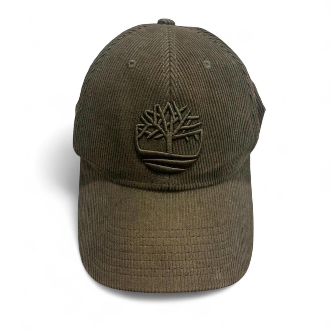 Timberland Olive Green Corduroy Baseball Cap - Image 1