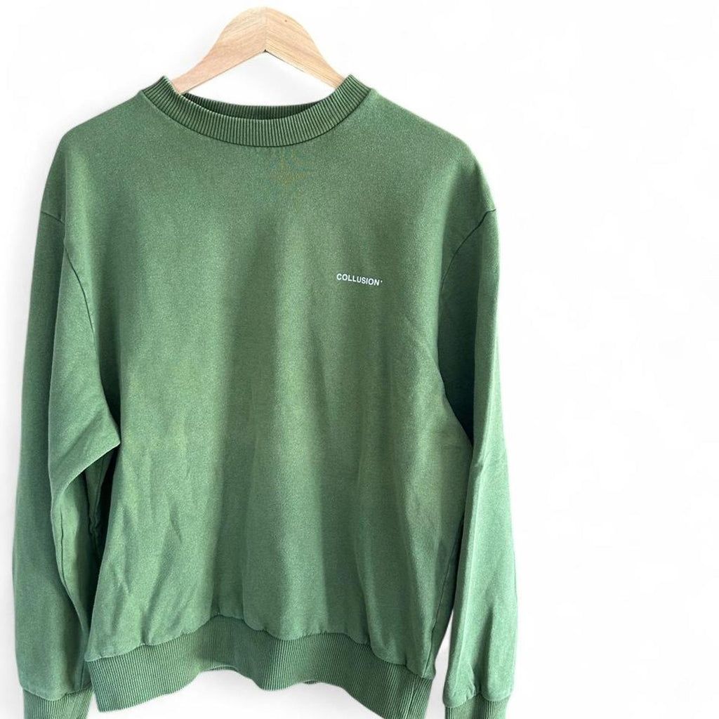 Collusion Crewneck Sweatshirt Forest Green - Image 2