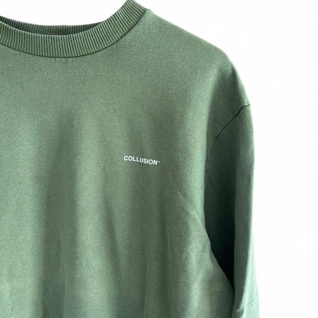 Collusion Crewneck Sweatshirt Forest Green - Image 4