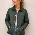 Jack Wills Girls Green Quilted Jacket - Image 1