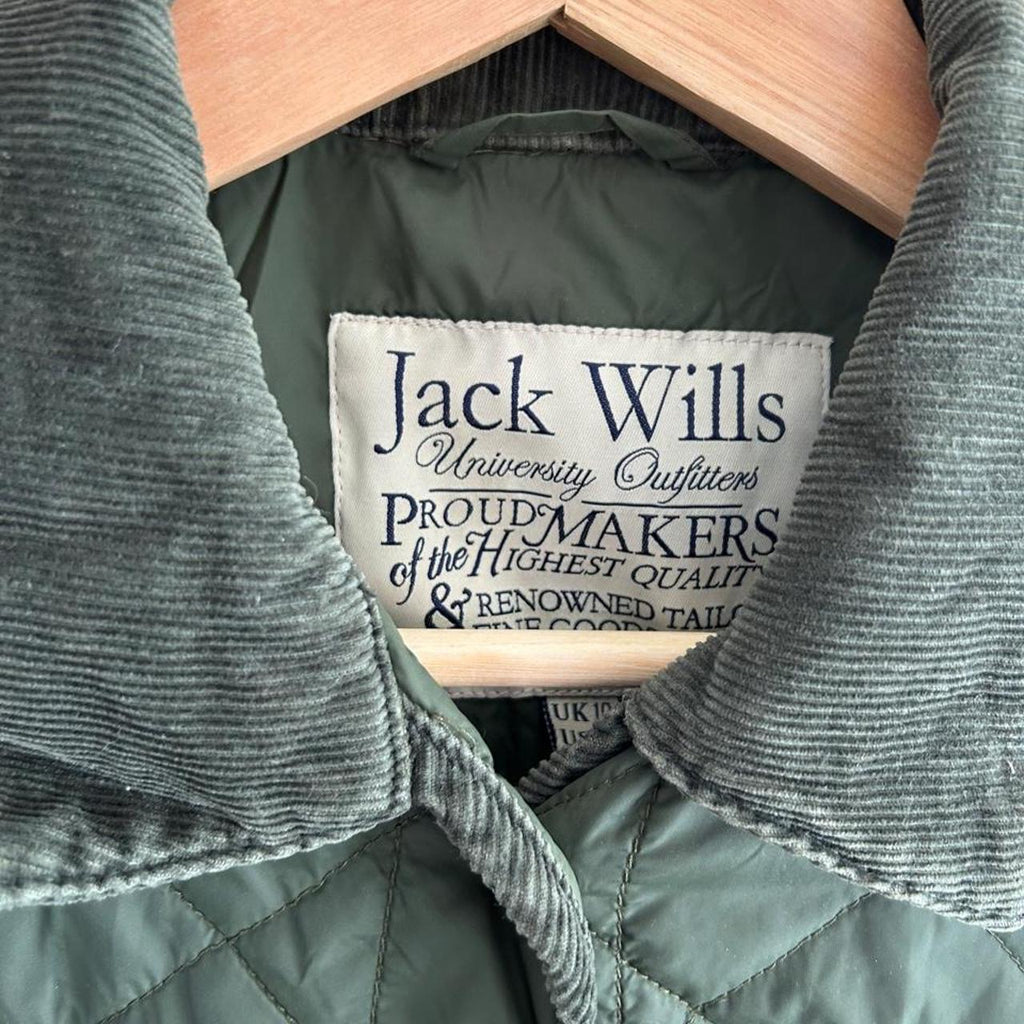 Jack Wills Girls Green Quilted Jacket - Image 4