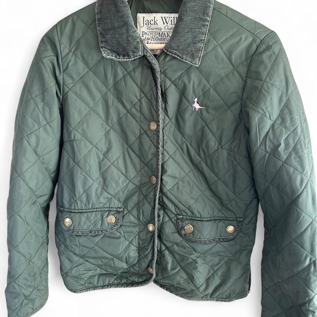 Jack Wills Girls Green Quilted Jacket - Image 5
