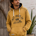 Lazy Jacks Co. Mustard Yellow Great Britain Graphic Pullover Hoodie - Image 1